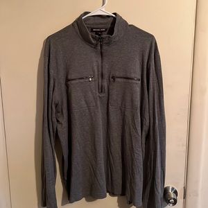 Mens Michael Kors Quarter Zip Long Sleeve Shirt